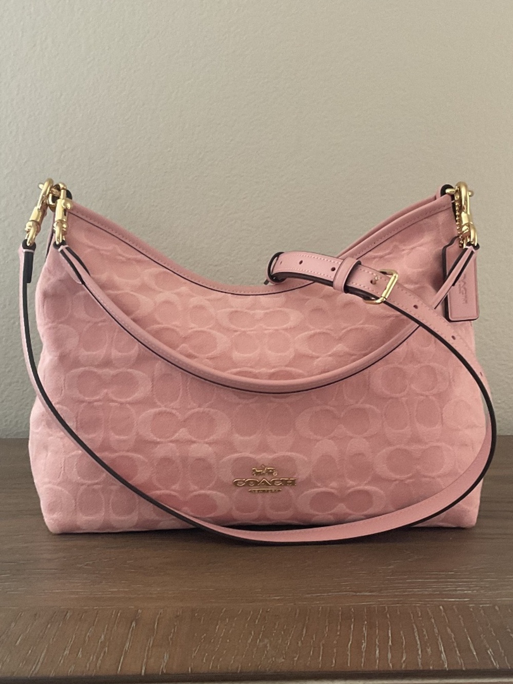 COACH Laurel Shoulder bag in Denim light pink